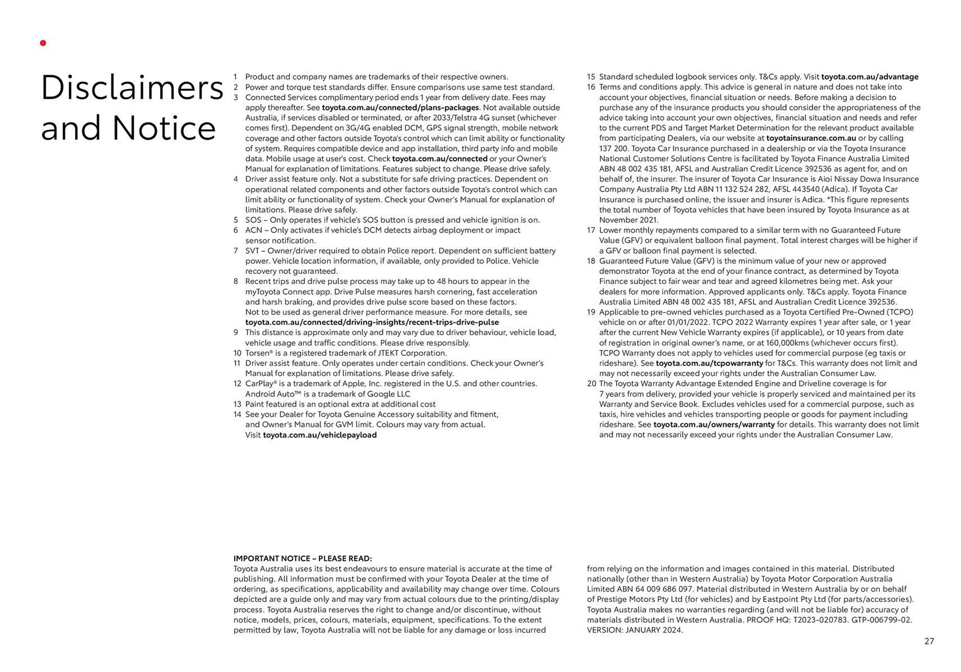 Toyota catalogue - Catalogue valid from 30 January to 30 January 2025 - page 27