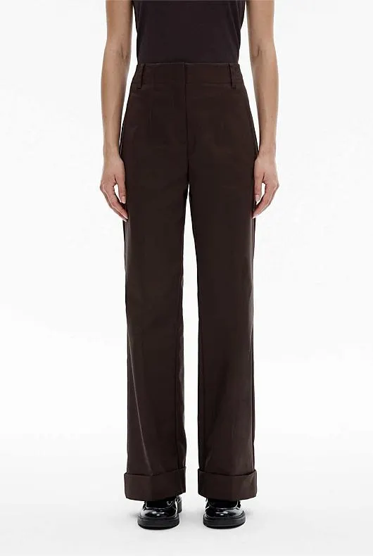 Cotton Blend Cuffed Trouser