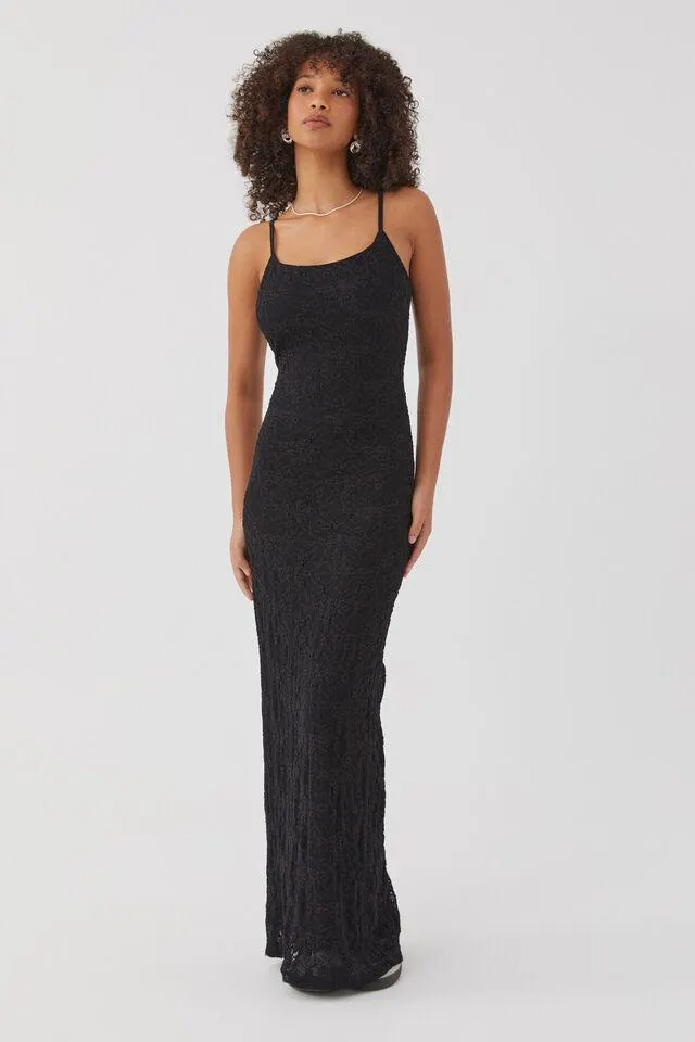 Violet Lace Maxi Dress