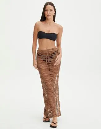 Tie Up Crochet Maxi Skirt