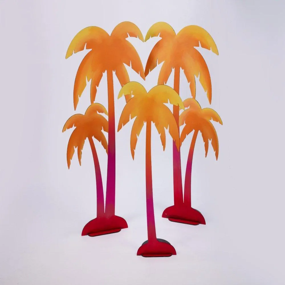 Palm Tree Wooden Set of 3 HIRE Ea