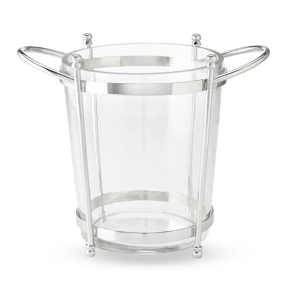 Stainless Steel and Glass Ice Bucket