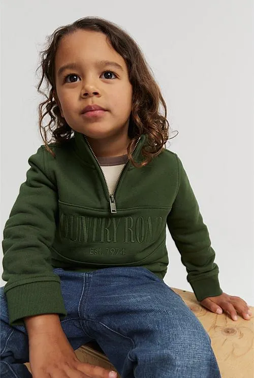 Verified Australian Cotton Heritage Half Zip Sweat