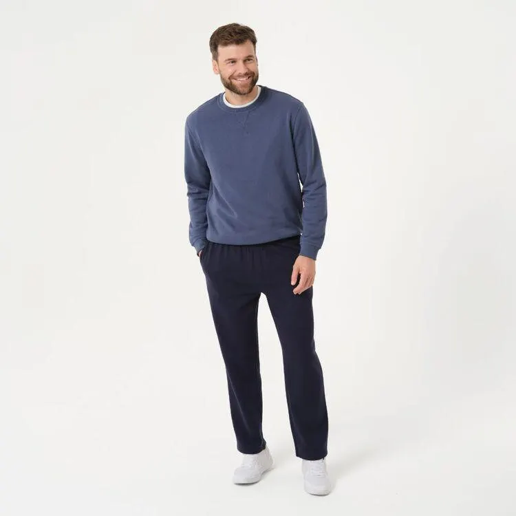 JC Lanyon Essentials Men's Oxley Plain Fleece Trackpant Navy