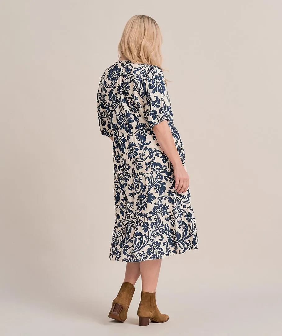 Viscose Textured Print Dress