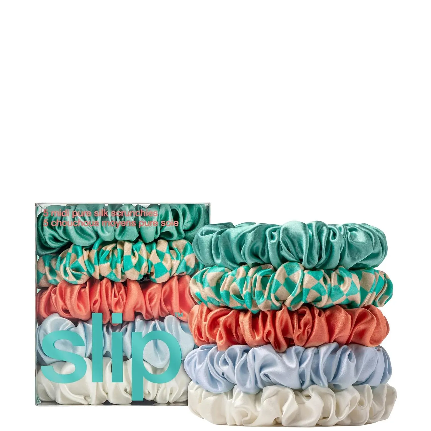 Slip Pure Silk Midi Scrunchies - Seashell