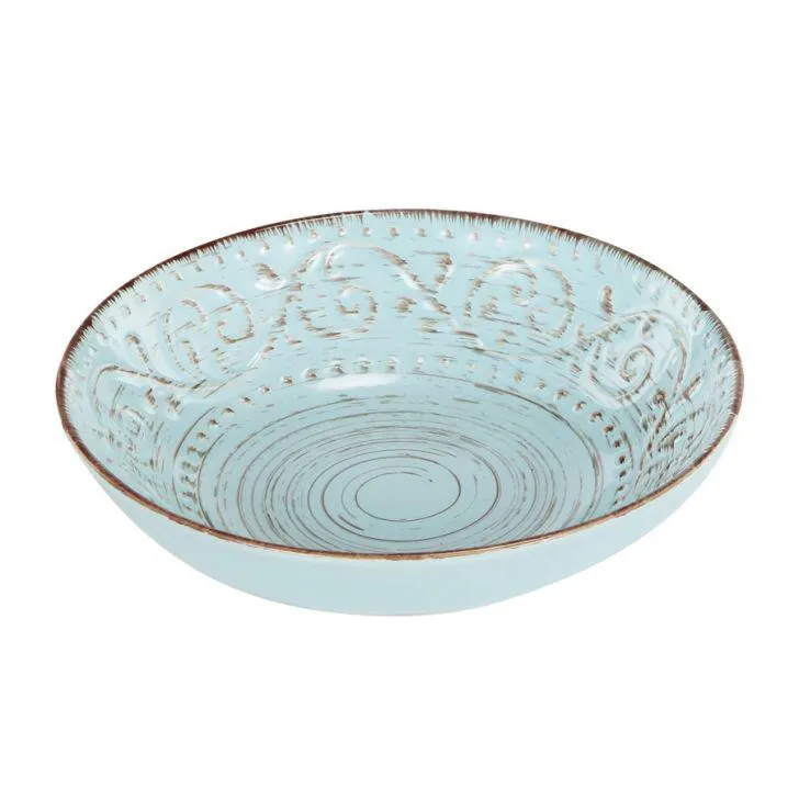 Rustic Fare Bowl Aqua