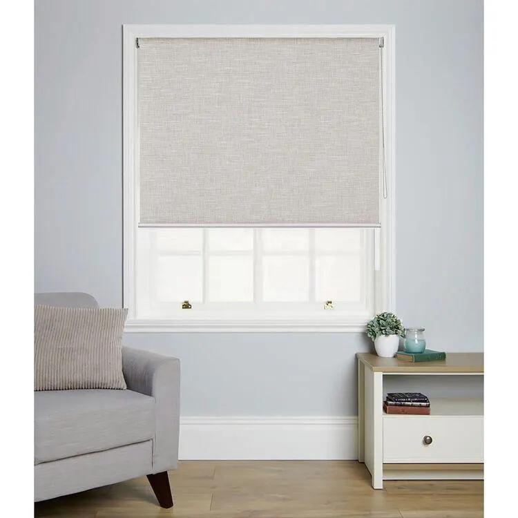 Windowshade Mira Jacquard Blockout Roller Blind Pearl