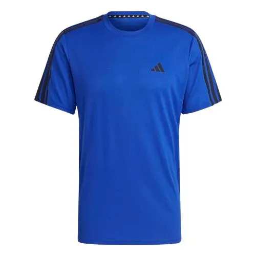 ADIDAS TRAIN ESSENTIALS 3-STRIPES TRAINING TEE - MENS - LUCID BLUE