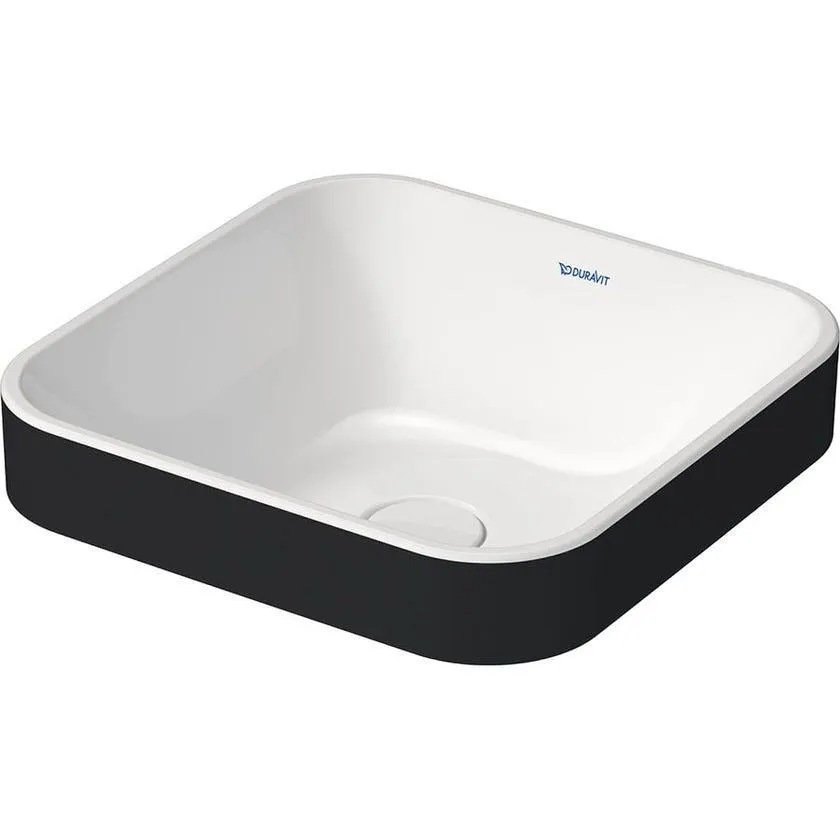Duravit 2359406100P Happy D.2 Plus White and Anthracite Matte Above Counter Basin