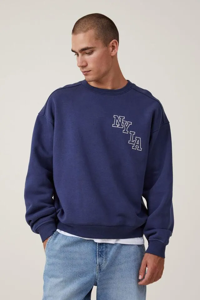 Box Fit College Crew Sweater