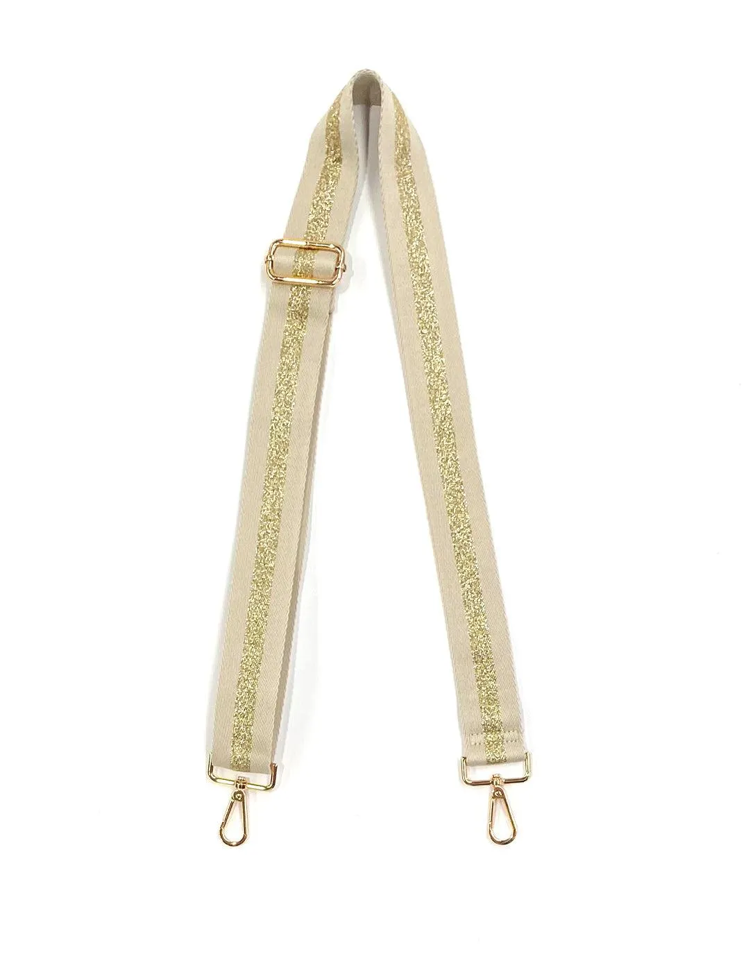 Bag Strap Stripe - Natural/Gold Lurex