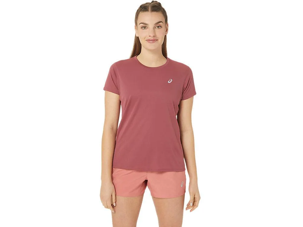 ASICS SILVER SHORT SLEEVED TOP - BRISKET RED