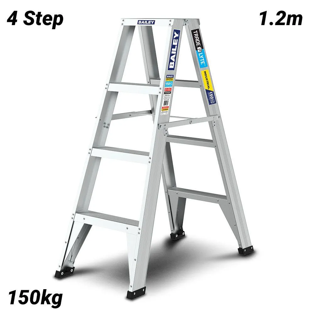 Bailey FS14020 150kg 1.2m 4 Step Trade LYTE Aluminium Double Sided Ladder