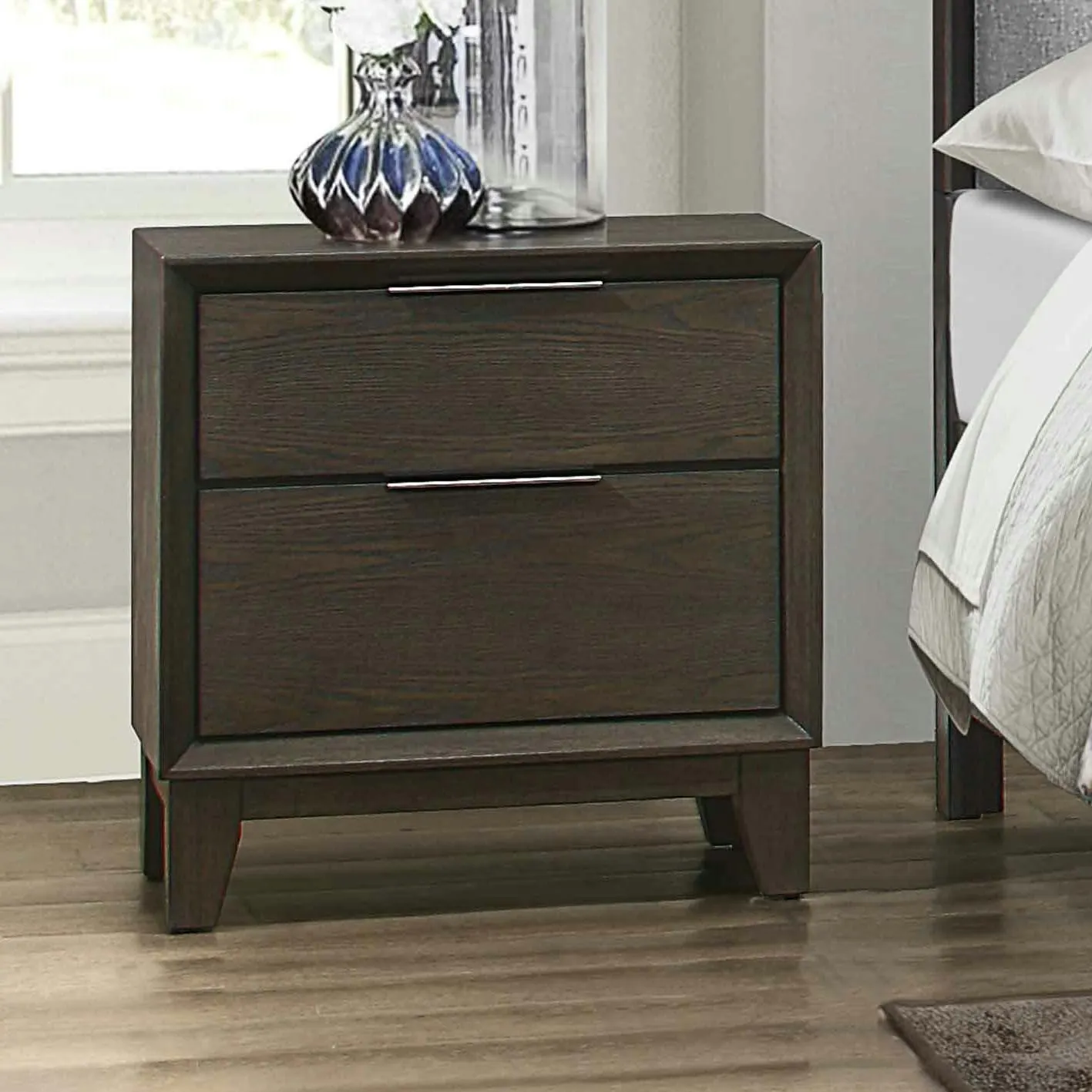 Chevron Bedside Table