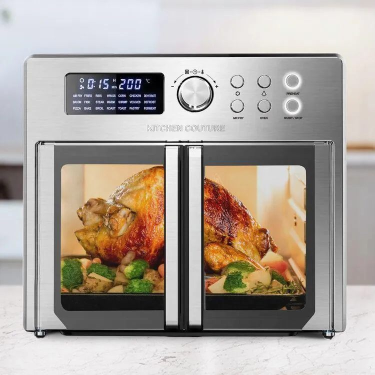 Kitchen Couture French Door Air Fryer Silver 25 L