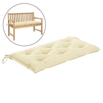 vidaXL Garden Bench Cushion Cream White 100x50x7 cm Fabric