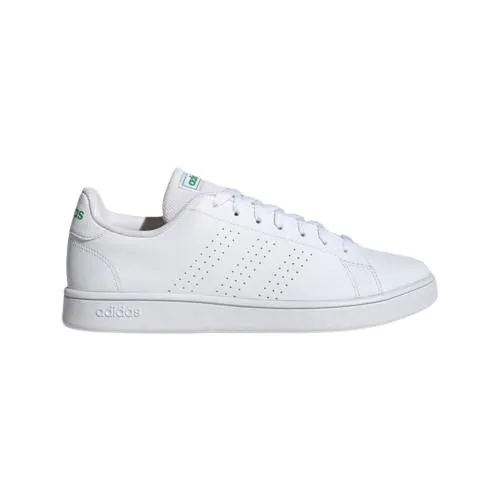 ADIDAS ADVANTAGE BASE COURT LIFESTYLE SHOES - MEN - WHITE/GREEN