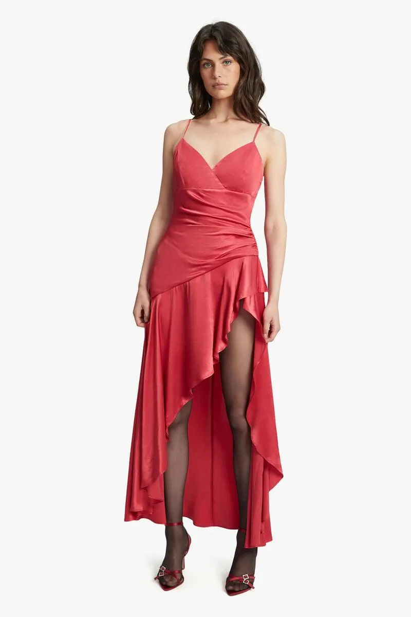 sorella midi dress in wine