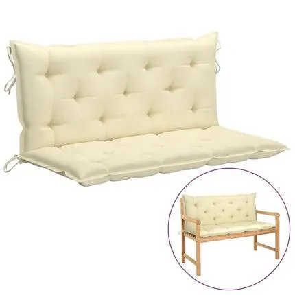 vidaXL Cushion for Swing Chair Cream White 120 cm Fabric