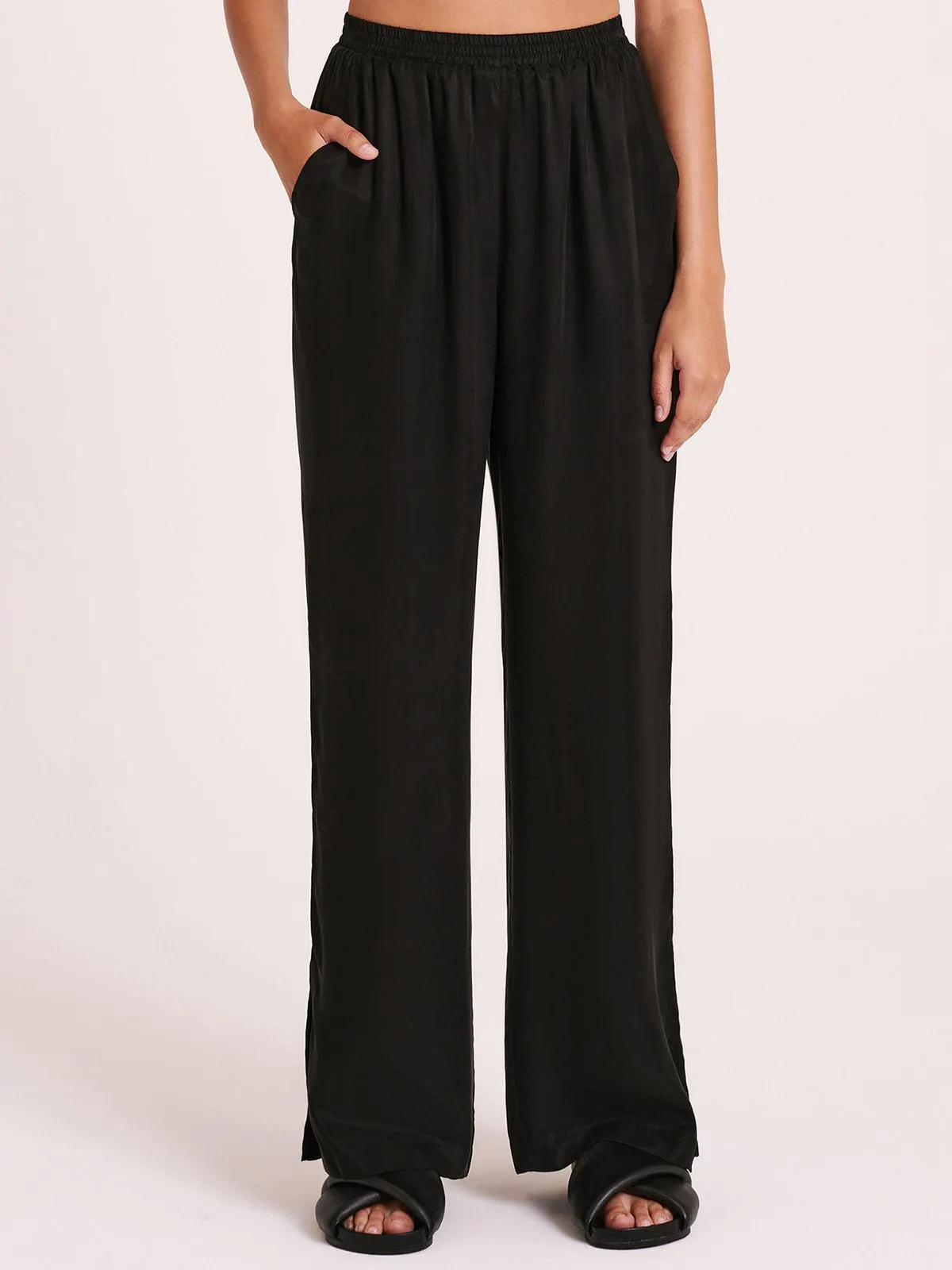 Dara Cupro Pants in Black