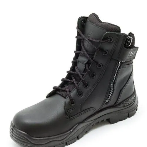 Steel Blue Enforcer Lace Up Zip Sided 150mm Boot