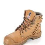 Steel Blue 332152 Argyle Lace Up Boot with Zip and Bump Cap Wheat
