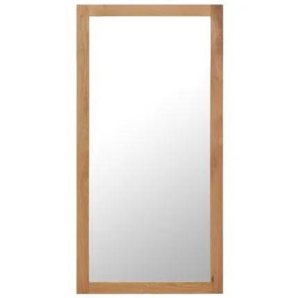 vidaXL Mirror 60x120 cm Solid Oak Wood