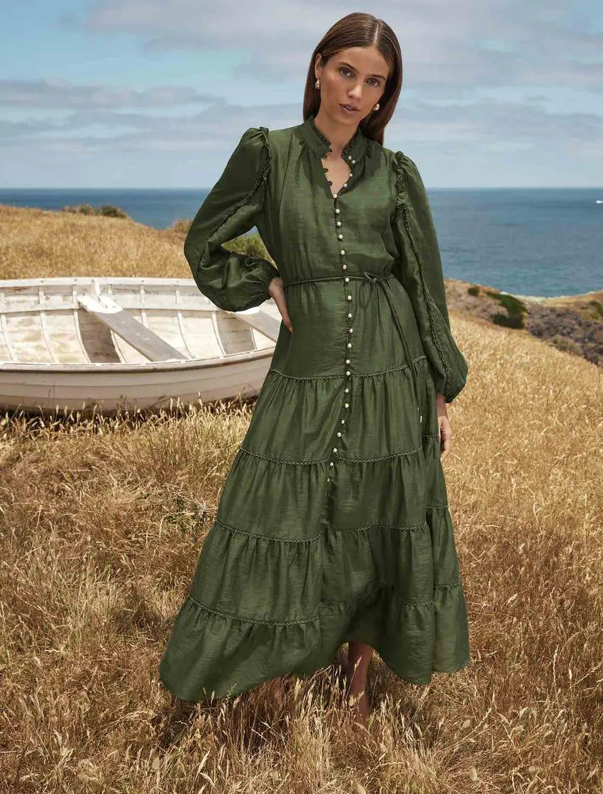 Jessie Button-Down Midi Dress