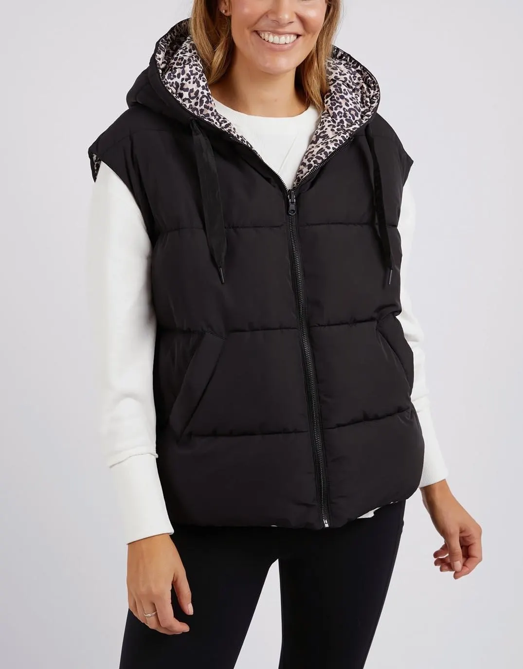 Sports Leopard Vest - Black