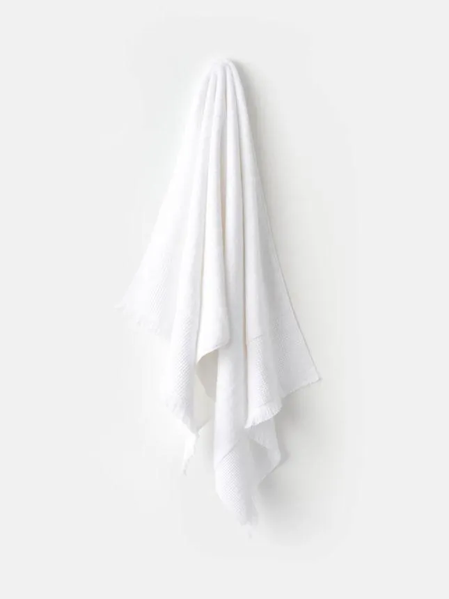 Aria Cotton/Bamboo White Towel Collection