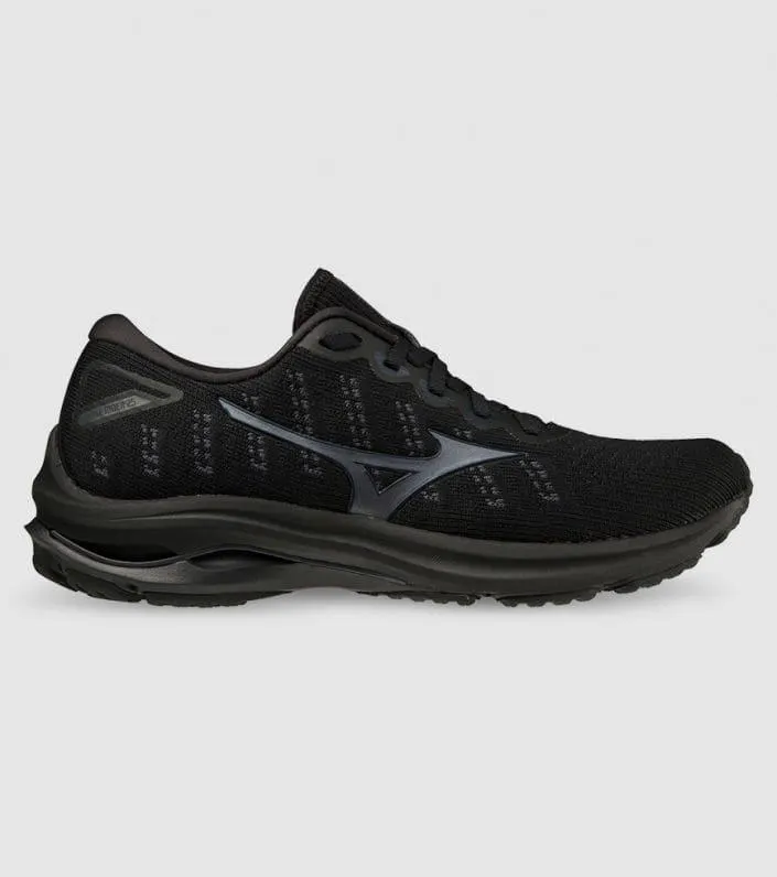 Mizuno Wave Rider 25 Waveknit - Mens - Black/Ebony