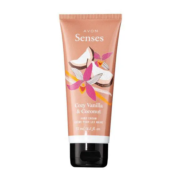 Crème pour les mains Avon Senses Cozy Vanilla & Coconut