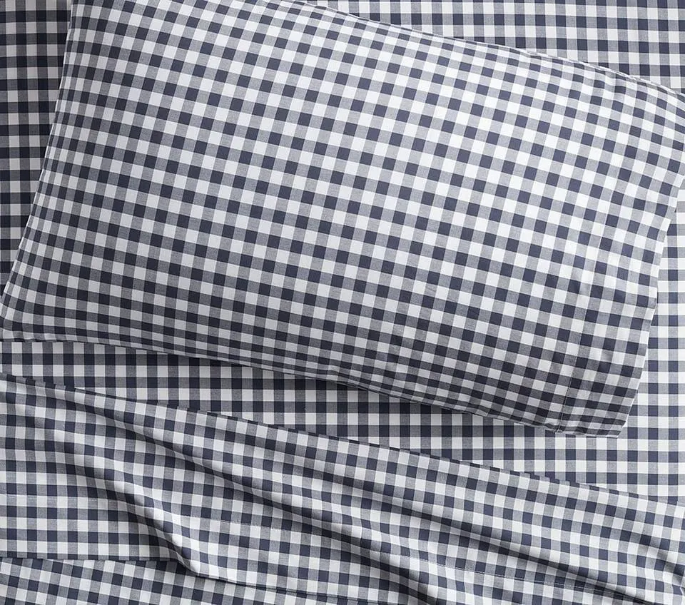 Check Organic Sheet Set & Pillowcases
