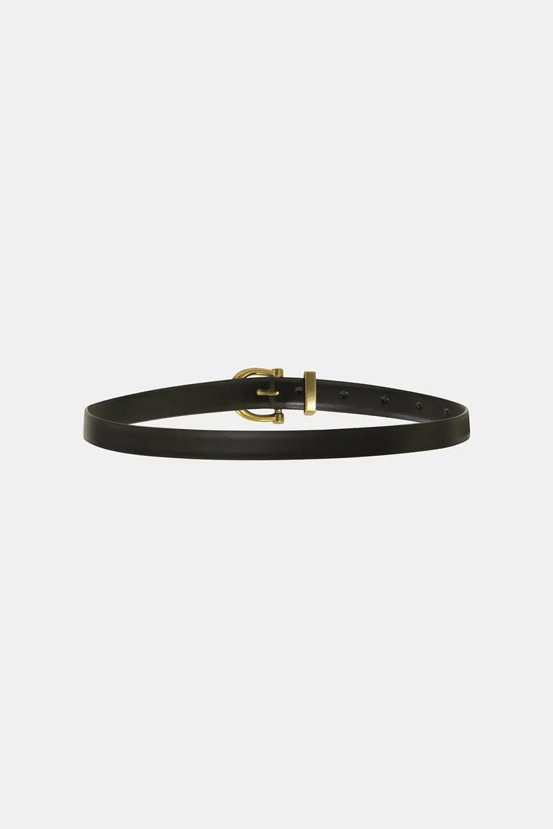 evie belt in black gold