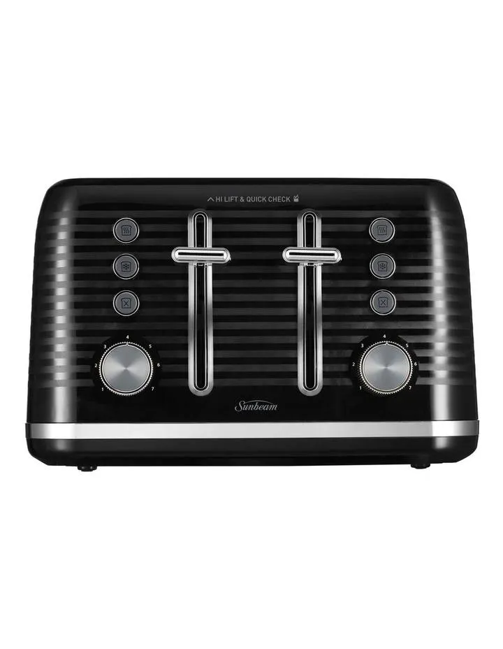 Rise and Shine Collection Kettle and Toaster Set Pack Up in Black