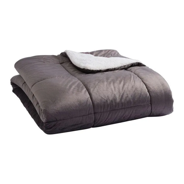 KOO Sherpa Reversible Blanket Charcoal