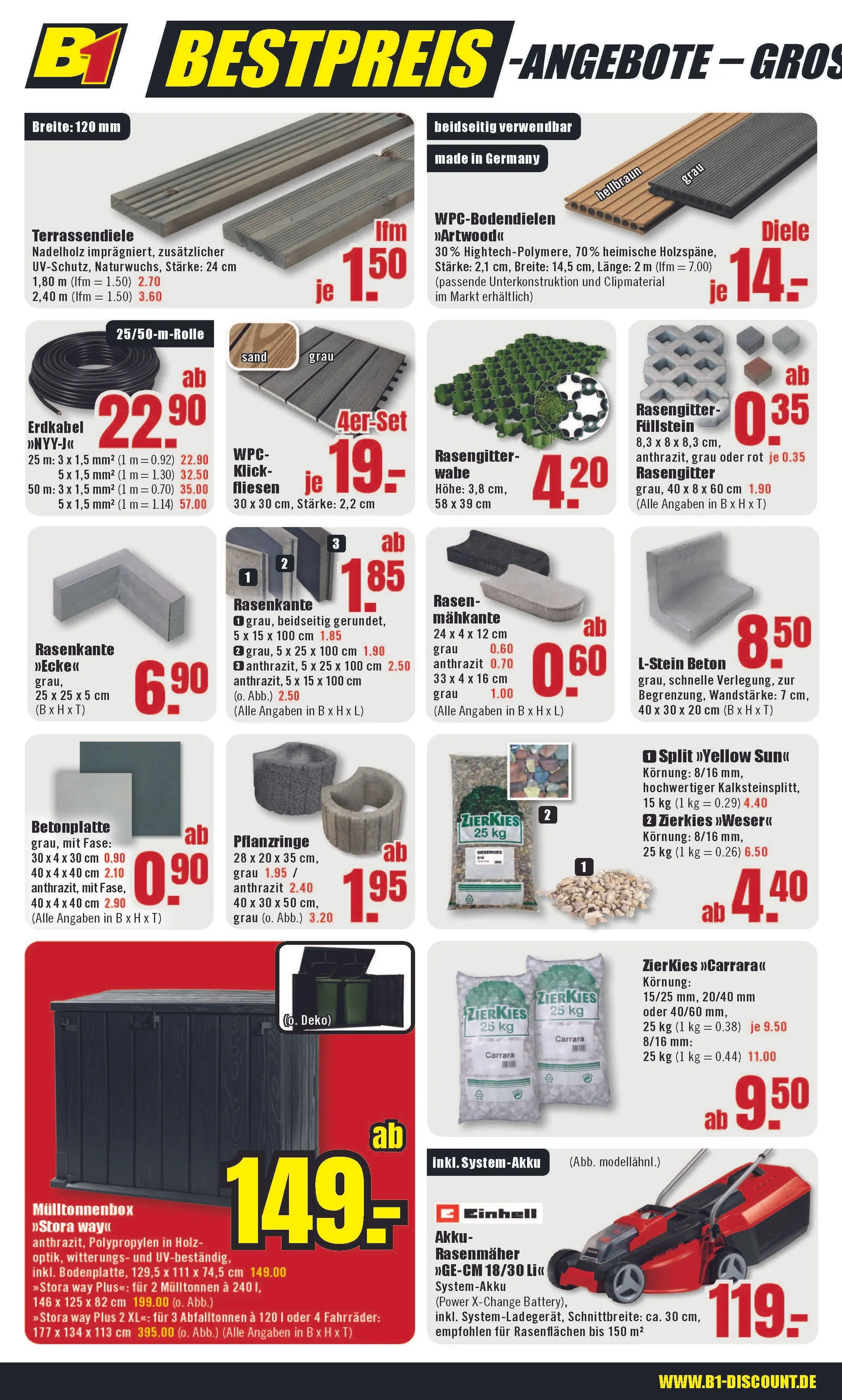 B1 Discount Baumarkt Prospekte von 22. Juni bis 27. Juni 2025 - Prospekt seite 4