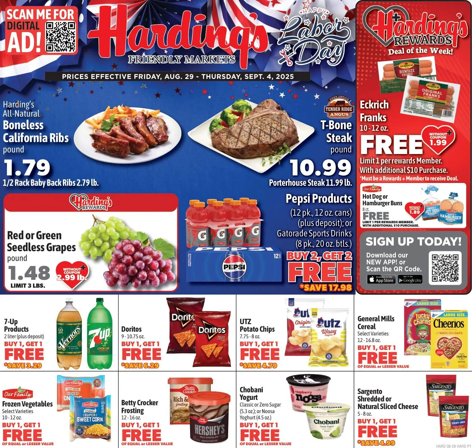 Weekly ad Harding's Markets  Sales from August 29 to September 4 2025 - Page 1