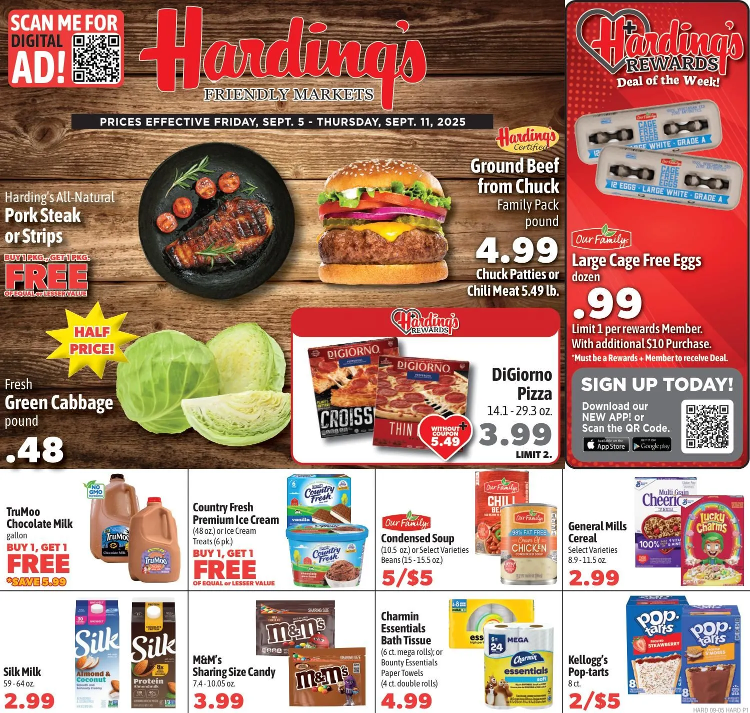 Weekly ad Harding's Markets Sales from September 5 to September 11 2025 - Page 1
