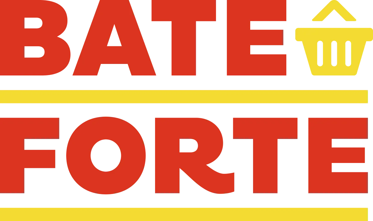 Atacado Bate Forte logo de folhetos