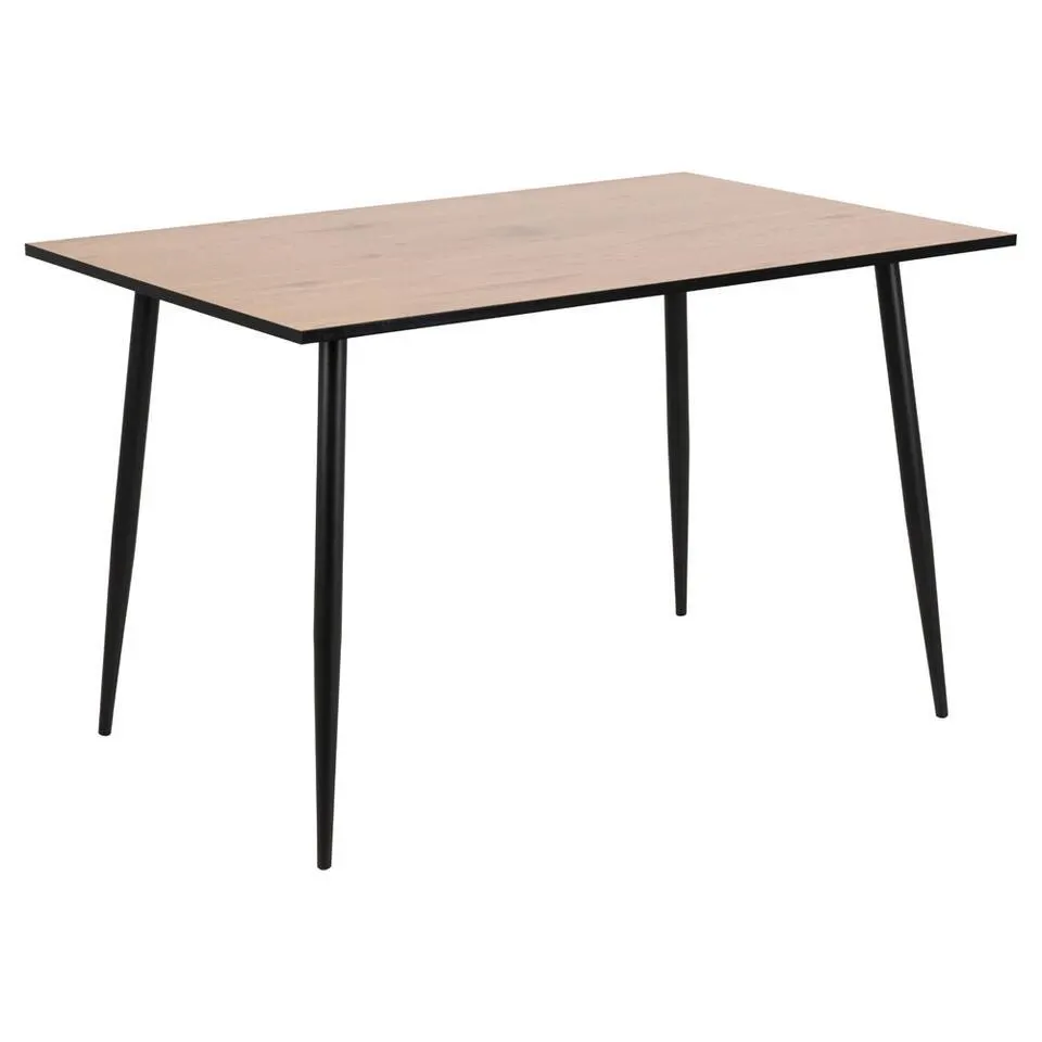 Eetkamertafel Viksmom - bruin/zwart - 75x120x80 cm