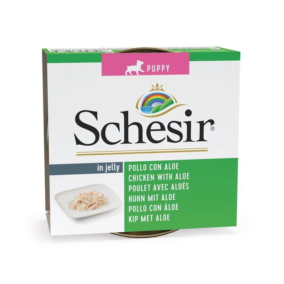 Schesir Dog 150g - PUPPY KIP & ALOE (gelatine)
