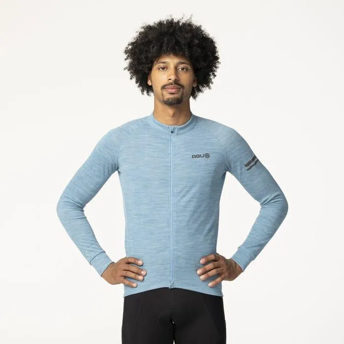 Merino Fietsshirt Lange Mouwen Performance Liberty Blue Heren