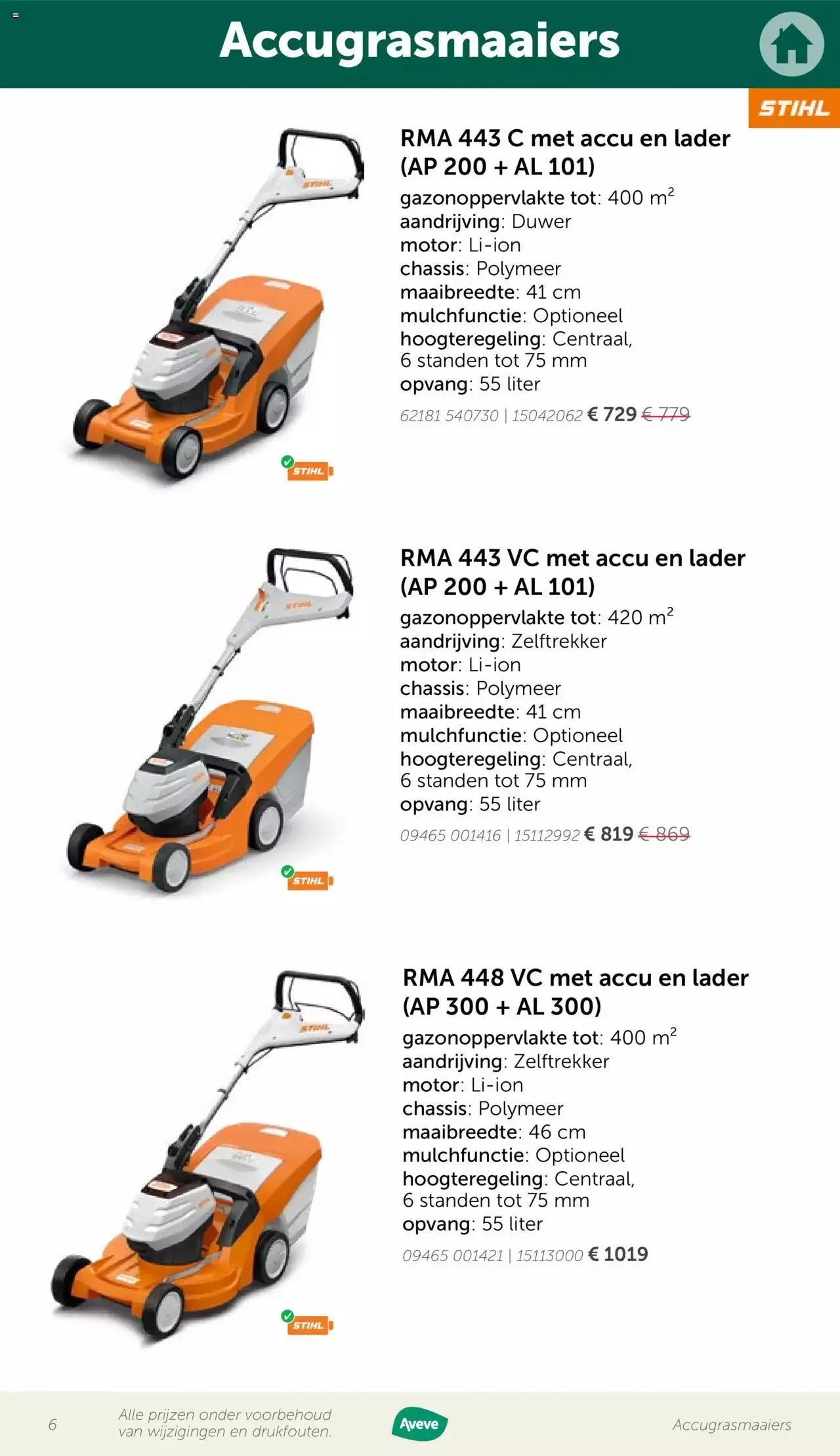 Aveve folder - Gids tuinmachines van 12 mei tot 31 december 2023 - folder pagina 6