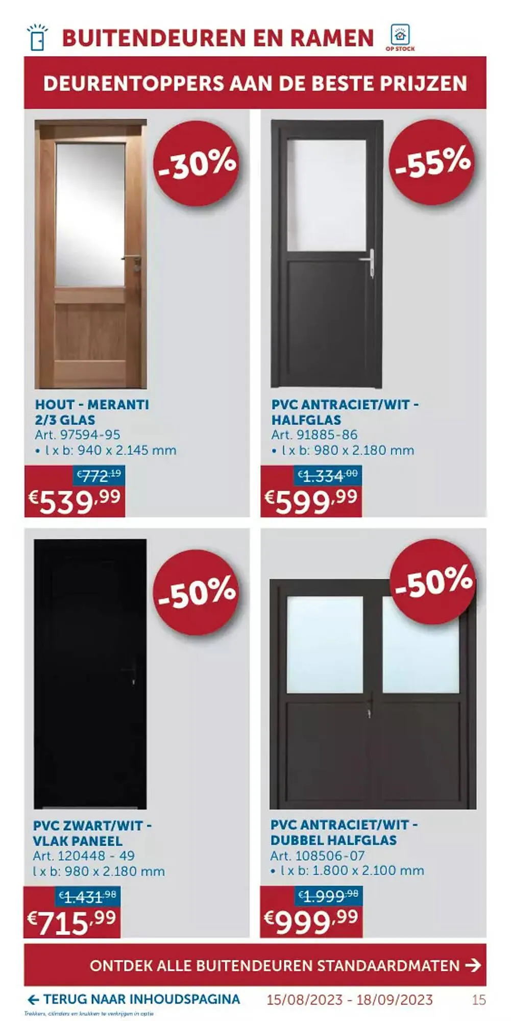 Zelfbouwmarkt folder van 15 augustus tot 18 september 2023 - folder pagina 15