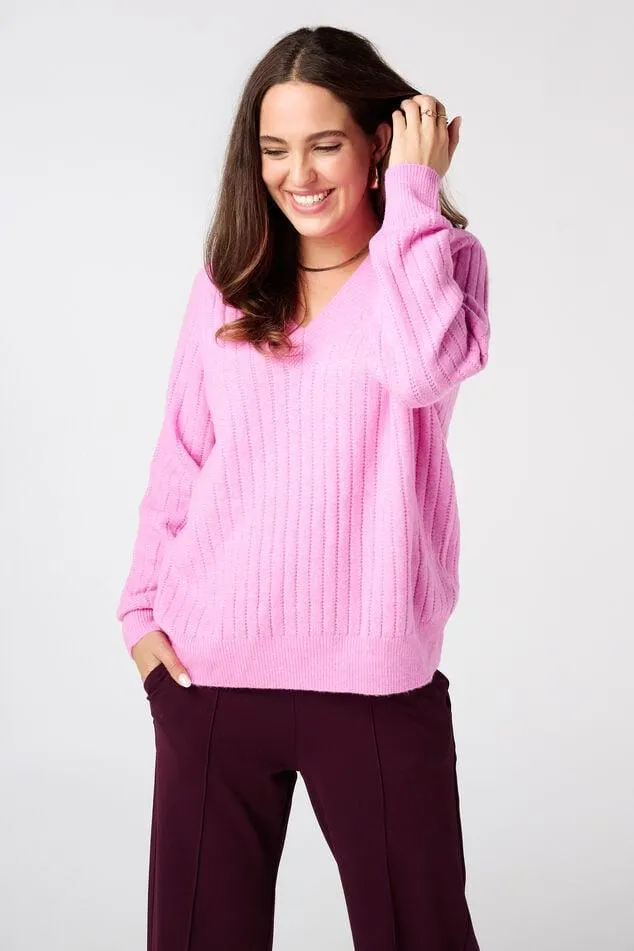 Fijn gebreide trui met patroon