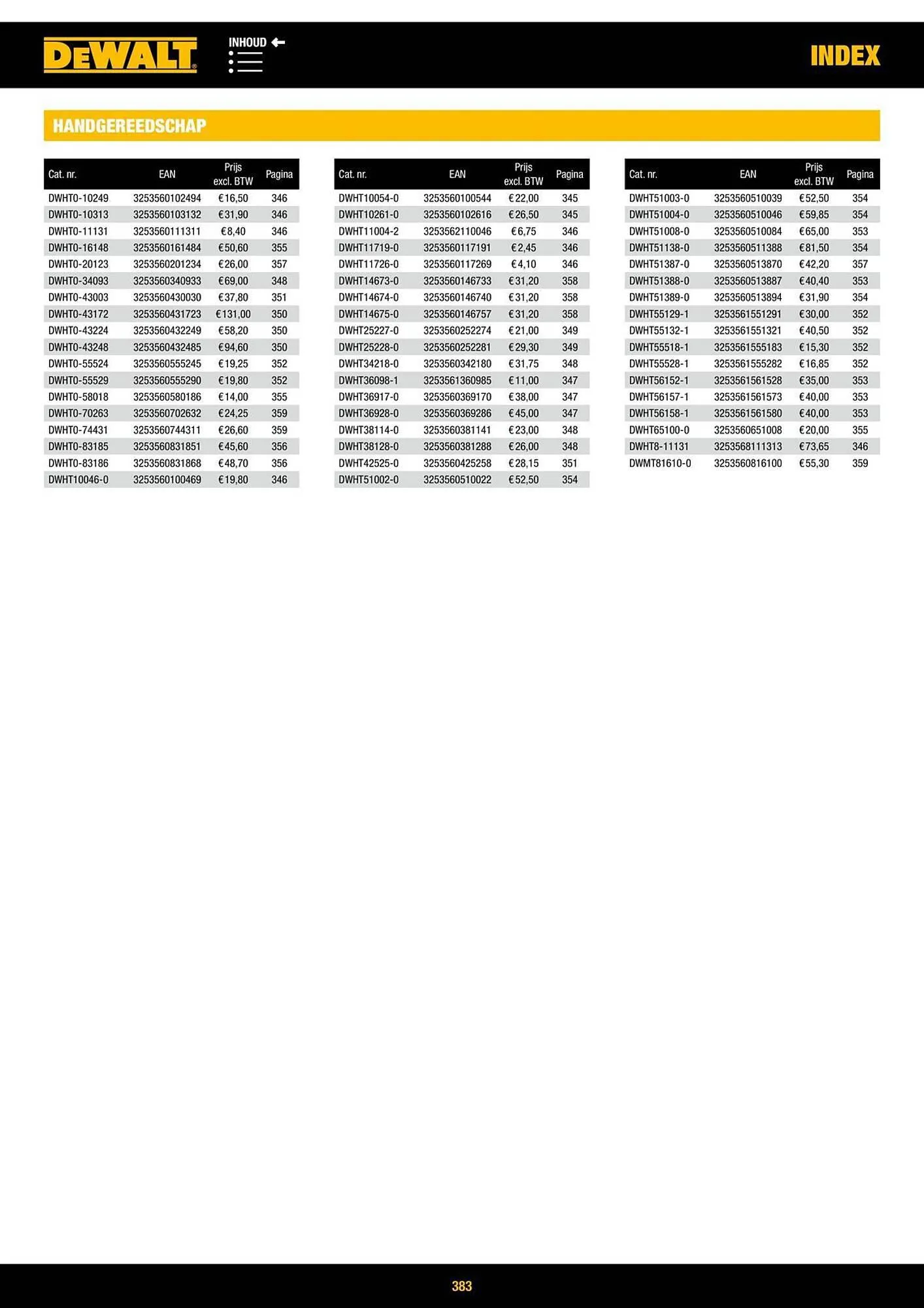 DeWALT folder van 18 maart tot 31 december 2024 - folder pagina 383