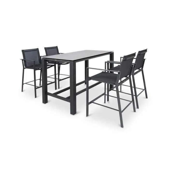 concept bartafel | lava aluminium | beton look keramiek