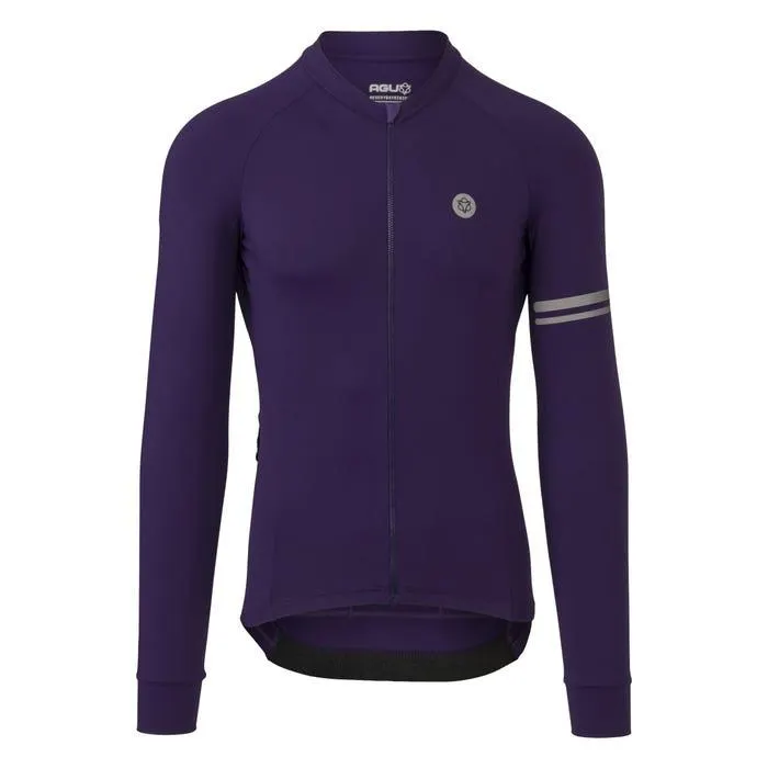 Solid Fietsshirt Lange Mouwen Performance Purple Heren